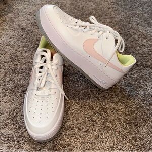 Nike Air White and Light Pink Sneakers